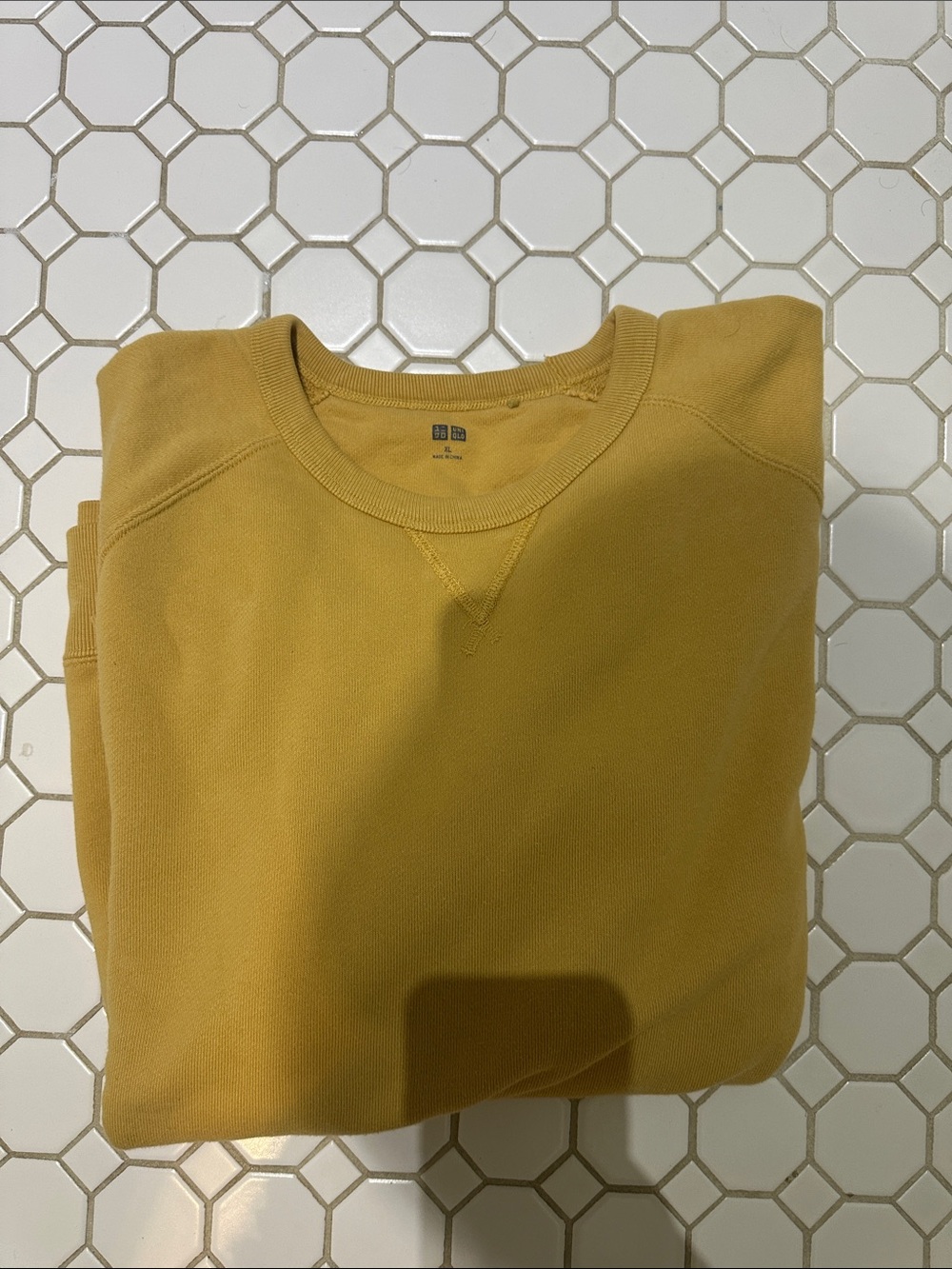 Uniqlo Men's Crewneck Sweater - Mustard Yellow